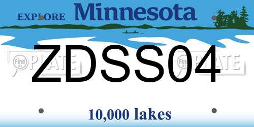 ZDSS04 Minnesota License Plate