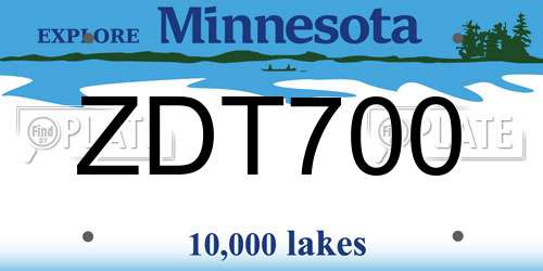 ZDT700 Minnesota License Plate