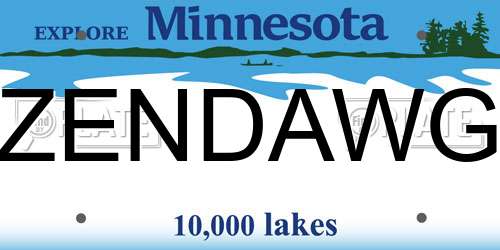 ZENDAWG Minnesota License Plate