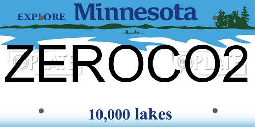 ZEROCO2 Minnesota License Plate