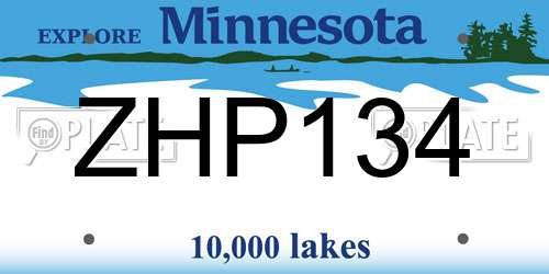 ZHP134 Minnesota License Plate