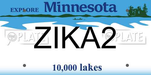 ZIKA2 Minnesota License Plate