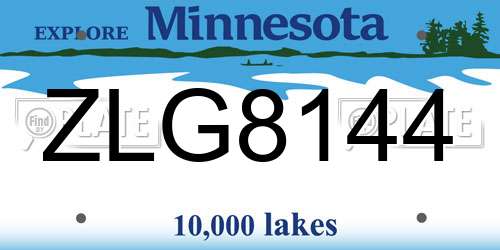 ZLG8144 Minnesota License Plate