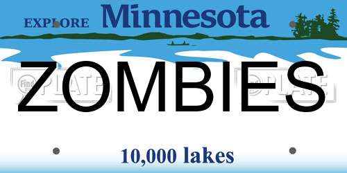 ZOMBIES Minnesota License Plate