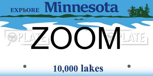 ZOOM Minnesota License Plate