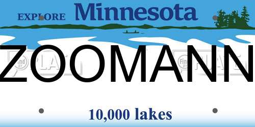 ZOOMANN Minnesota License Plate