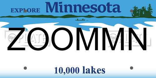 ZOOMMN Minnesota License Plate