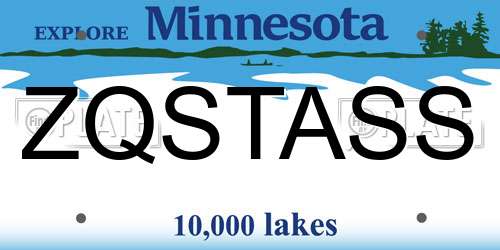 ZQSTASS Minnesota License Plate