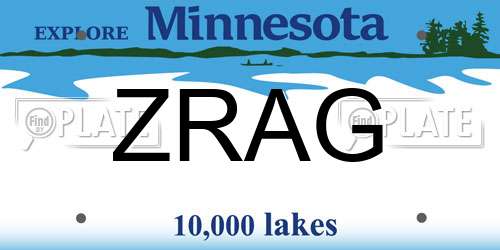 ZRAG Minnesota License Plate