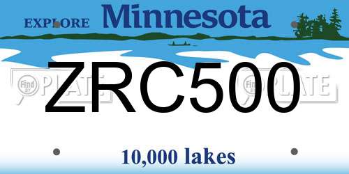 ZRC500 Minnesota License Plate
