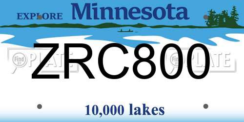 ZRC800 Minnesota License Plate