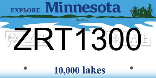 ZRT1300 Minnesota License Plate