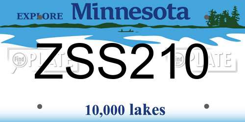 ZSS210 Minnesota License Plate