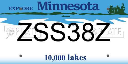 ZSS38Z Minnesota License Plate