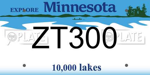 ZT300 Minnesota License Plate