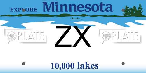 ZX Minnesota License Plate