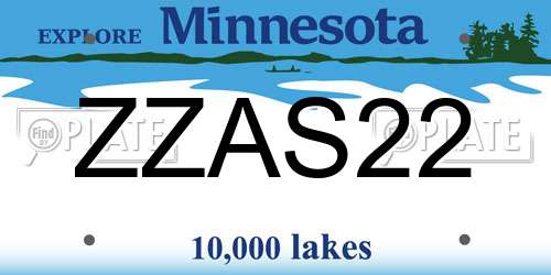 ZZAS22 Minnesota License Plate