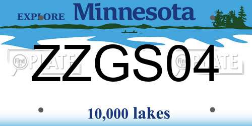 ZZGS04 Minnesota License Plate