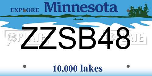 ZZSB48 Minnesota License Plate