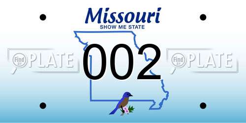 002 Missouri License Plate