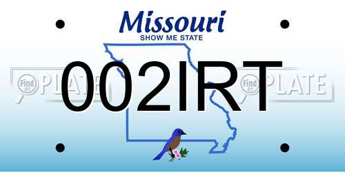 002IRT Missouri License Plate