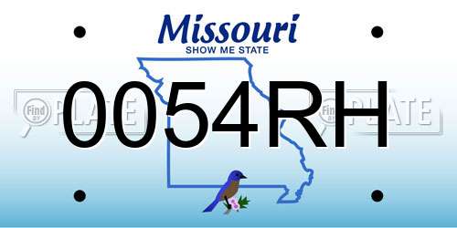 0054RH Missouri License Plate