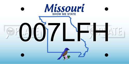 007LFH Missouri License Plate