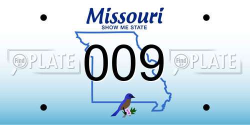 009 Missouri License Plate