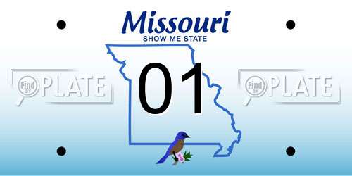 01 Missouri License Plate