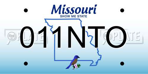 011NTO Missouri License Plate