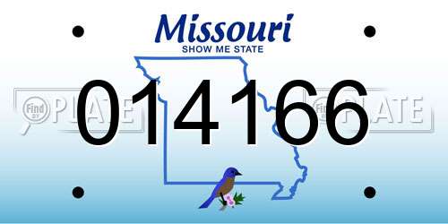 014166 Missouri License Plate