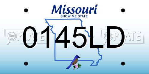 0145LD Missouri License Plate