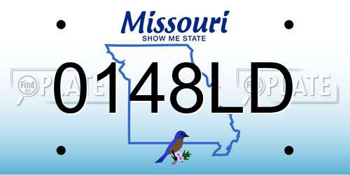 0148LD Missouri License Plate