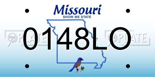 0148LO Missouri License Plate