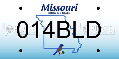 014BLD Missouri License Plate