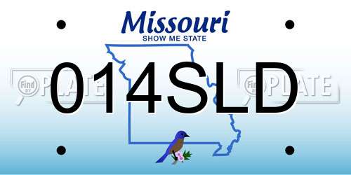 014SLD Missouri License Plate