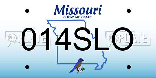 014SLO Missouri License Plate