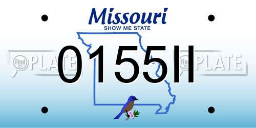 0155II Missouri License Plate