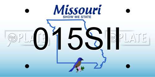 015SII Missouri License Plate