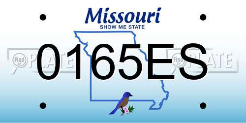 0165ES Missouri License Plate