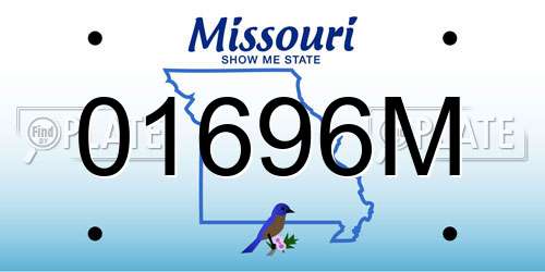 01696M Missouri License Plate