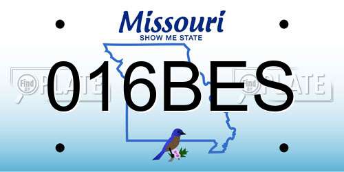 016BES Missouri License Plate