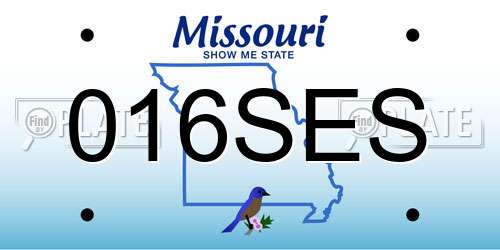 016SES Missouri License Plate