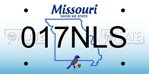 017NLS Missouri License Plate