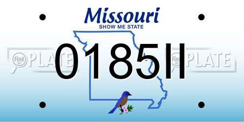 0185II Missouri License Plate