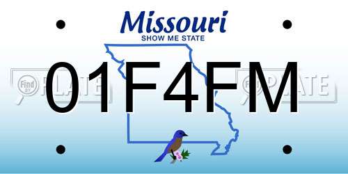 01F4FM Missouri License Plate