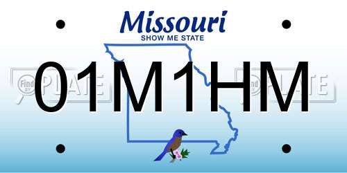 01M1HM Missouri License Plate