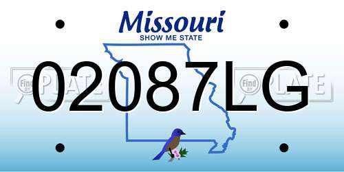 02087LG Missouri License Plate