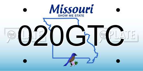 020GTC Missouri License Plate