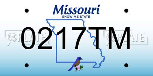 0217TM Missouri License Plate